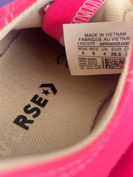 Converse Pink Low Top Canvas Sneakers - Picture 4 of 4